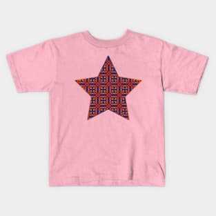 Retro Patterned Star Kids T-Shirt